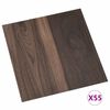 vidaXL Tavole di Pavimento 55 pcs Marrone Scuro 5,11 m&sup2; PVC