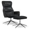 vidaXL Poltrona Relax con Poggiapiedi in Similpelle Nera Lucida