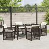 vidaXL Set da Pranzo per Giardino 5 pcs Marrone polyrattan
