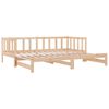 vidaXL Divano Letto Estraibile in Legno Massello di Pino 2x(90x200) cm