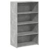 vidaXL Credenza Grigio Cemento 70x41x124 cm in Legno Multistrato
