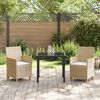 vidaXL Set da Pranzo per Giardino 3 pcs Beige polyrattan