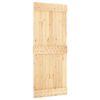 vidaXL Porta scorrevole NARVIK Naturale e Nero 85 x 210 cm (152,5 cm)