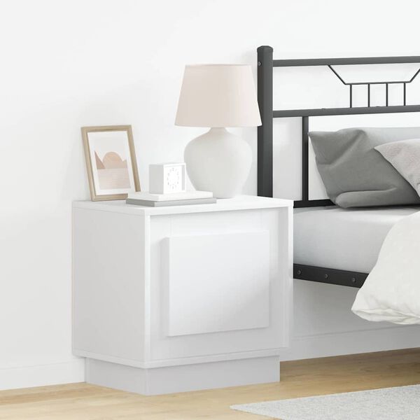 vidaXL Armadio da Notte Bianco 44 x 34,5 x 45 cm Legno multistrato