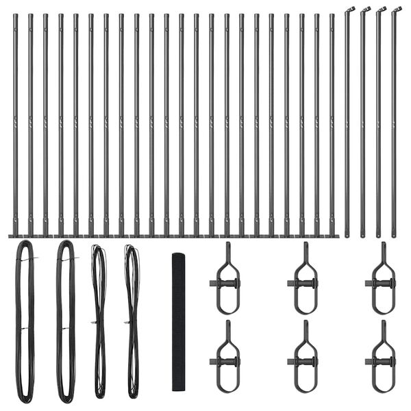 vidaXL Palo della recinzione Grigio 50 x 1,5 m (maglia 16 x 16 mm)