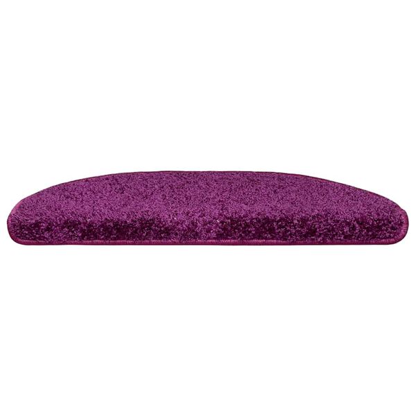 vidaXL Tappetini per scale 10 pz 65x21x4 cm Viola Semicircolari Grandi