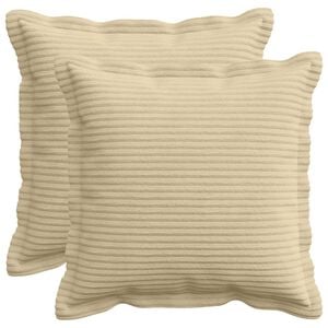 vidaXL Federa 2 pz HOUTEN Grigio Verde Chiaro 30 x 30 cm corduroy