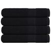 vidaXL Asciugamani FROGN 4 pz Nero 100x200 cm 360 g/m&sup2;