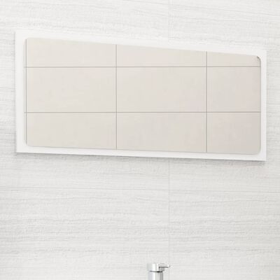 vidaXL Specchio da Bagno Bianco 80x1,5x37 cm in Legno Multistrato