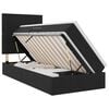 vidaXL Letto con contenitore LED e materasso Nero 90 x 190 cm Velluto
