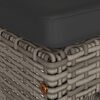 vidaXL Sgabelli da Bar con Cuscini 4 pz Grigi in Polyrattan