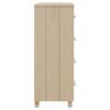 vidaXL Credenza HAMAR ambra 79x40x103,5 cm in Legno Massello di Pino