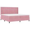 vidaXL Letto a molle con materasso con led Rosa 200 x 200 cm Velluto