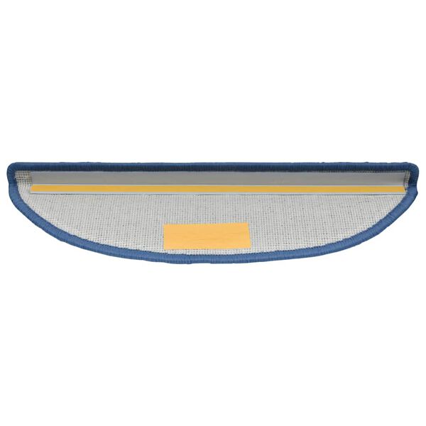 vidaXL Tappetini per scale 20 pz 56x17x3 cm blu semicircolari