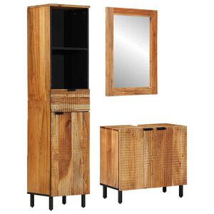 vidaXL Set di Armadi da Bagno 3 pz Naturale 38 x 33 x 160 cm