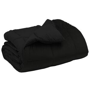 vidaXL Duvet Invernale Trapuntato Nero 200 x 200 cm Microfibra