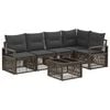 vidaXL Set Divano da Giardino 6 pz Grigio polyrattan