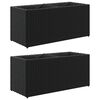 vidaXL Fioriere da Giardino con 2 Vasi Nere 72x30x32 cm in Polyrattan