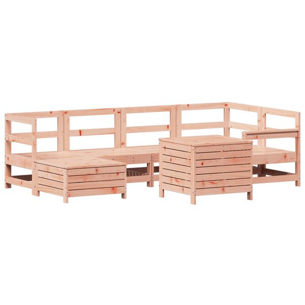 vidaXL Set Divani da Giardino 7 pz in Legno Massello Abete Douglas