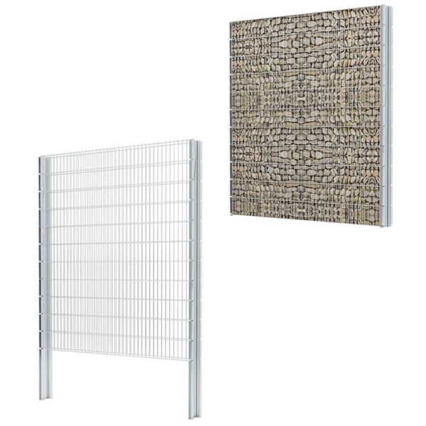 vidaXL Ganci per Gabbioni 100 pz in Acciaio