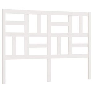 vidaXL Testiera per Letto Bianca 126x4x104cm in Legno Massello di Pino