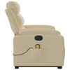 vidaXL Poltrona Alzapersona Massaggiante Elettrica Crema in Tessuto