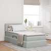 vidaXL Letto con Contenitore Grigio chiaro 100 x 200 cm Velluto