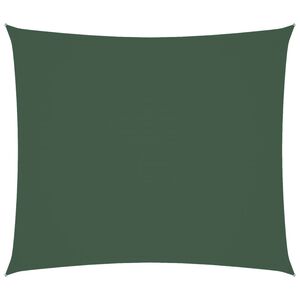 vidaXL Parasole a Vela Oxford Rettangolare 2x2,5 m Verde Scuro