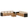 vidaXL Set divani 9 pcs Legno di Acacia Massello