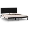 vidaXL Giroletto Nero in Legno Massello 180x200 cm Super King