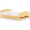 vidaXL Giroletto con 4 Cassetti in Legno Massello Pino 160x200 cm