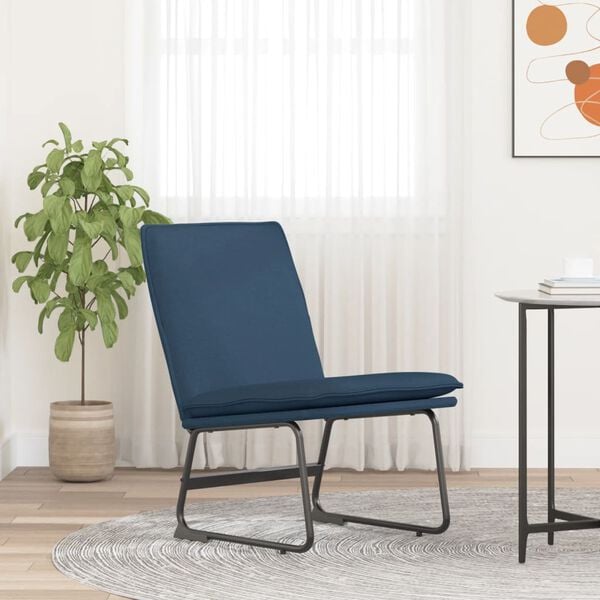 vidaXL Sedia Lounge Blu 52x75x76 cm in Tessuto