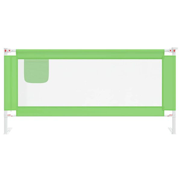 vidaXL Sponda Letto di Sicurezza per Bambini Verde 190x25cm in Tessuto