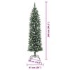 vidaXL Albero di Natale Artificiale Sottile Verde e Bianco 240 cm