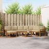 vidaXL Set di divani da esterno con cuscino 9 pcs Naturale e Beige