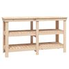 vidaXL Banco da Lavoro 142,5x50x80 cm in Legno Massello di Pino