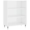 vidaXL Credenza Bianco Lucido 69,5x34x180 cm in Legno Multistrato