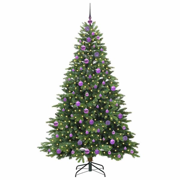 vidaXL Albero di Natale artificiale con 300 LED Verde 180 cm PE e PVC