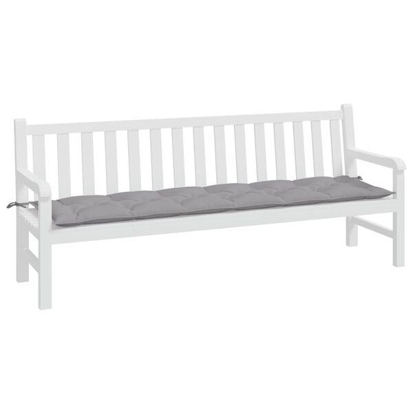 vidaXL Cuscino per Panca Grigio 200x50x7 cm in Tessuto Oxford