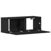 vidaXL Mobile TV 2 pcs Rovere Nero 80 x 30 x 30 cm Legno multistrato