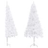 vidaXL Albero di Natale Artificiale ad Angolo Bianco 240 cm PVC