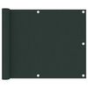 vidaXL Paravento da Balcone Verde Scuro 75x300 cm Tessuto Oxford
