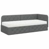 vidaXL Cornice del letto ad angolo Grigio scuro 80 x 200 cm Tessuto
