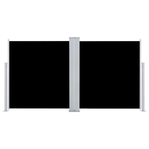 vidaXL Tenda da Sole Laterale Retrattile Nera 120x600 cm