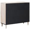 vidaXL Credenza Bianco 90 x 33,5 x 75 cm Legno di mango massello