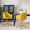 vidaXL Sedie da Pranzo Girevoli 2 pz Gialle in Velluto