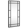 vidaXL Specchio da Parete Nero 30x60 cm Rettangolare in Ferro
