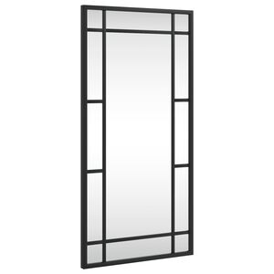 vidaXL Specchio da Parete Nero 30x60 cm Rettangolare in Ferro