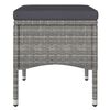 vidaXL Set Sedie da Giardino con Poggiapiedi 4 pz in Polyrattan Grigio