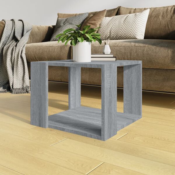 vidaXL Tavolino Salotto Grigio Sonoma 40x40x30cm Legno Ingegnerizzato